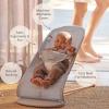 image:imageBabyBjrn Bouncer Balance Soft BeigeGray WovenJersey  2in1 Adjustable Baby Bouncer Seat and Toddler Chair Newborn to Toddler 829 lbs 4 Positions Lightweight amp PortableSilverWhite