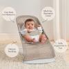 image:imageBabyBjrn Bouncer Balance Soft BeigeGray WovenJersey  2in1 Adjustable Baby Bouncer Seat and Toddler Chair Newborn to Toddler 829 lbs 4 Positions Lightweight amp PortableGray BeigeWhite