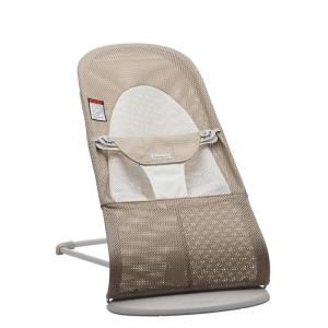 image:imageBabyBjrn Bouncer Balance Soft BeigeGray WovenJersey  2in1 Adjustable Baby Bouncer Seat and Toddler Chair Newborn to Toddler 829 lbs 4 Positions Lightweight amp PortableGray BeigeWhite