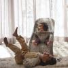 image:imageBabyBjrn Bouncer Bliss Anthracite Mesh  2in1 Adjustable Baby Bouncer Seat and Toddler Chair Newborn to Toddler 829 lbs 4 positions Lightweight amp PortableGray Beige