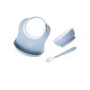 image:imageBabyBjrn Baby Feeding Set 3 pcs Powder Green  Includes Baby Plate Baby Fork Baby Spoon and Baby Cup  Dishwasher Safe  Toddler Feeding Set for selfFeeding or Babyled weaningPowder Blue