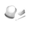 image:imageBabyBjrn Baby Feeding Set 3 pcs Powder Green  Includes Baby Plate Baby Fork Baby Spoon and Baby Cup  Dishwasher Safe  Toddler Feeding Set for selfFeeding or Babyled weaningGray