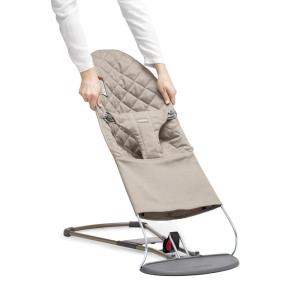 image:imageBABYBJORN Fabric Seat for Bouncer Bliss 3D Jersey Charcoal GreySand Gray