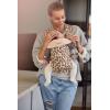 image:imageBabyBjrn Baby Carrier Mini Black Woven  Newborn Carrier 725 lbs Ergonomic EasytoUseBeigeLeopard