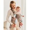 image:imageBabyBjrn Baby Carrier Mini Black Woven  Newborn Carrier 725 lbs Ergonomic EasytoUseBeigeLeopard