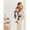 image:imageBabyBjrn Baby Carrier Mini Black Woven  Newborn Carrier 725 lbs Ergonomic EasytoUseDark Purple
