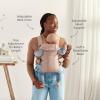 image:imageBabyBjrn Baby Carrier Mini Black Woven  Newborn Carrier 725 lbs Ergonomic EasytoUseDusty Pink