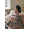 image:imageBabyBjrn Baby Carrier Mini Black Woven  Newborn Carrier 725 lbs Ergonomic EasytoUseGray beige