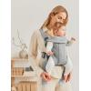 image:imageBabyBjrn Baby Carrier Mini Black Woven  Newborn Carrier 725 lbs Ergonomic EasytoUseLight gray