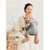 image:imageBabyBjrn Baby Carrier Mini Black Woven  Newborn Carrier 725 lbs Ergonomic EasytoUseLight gray