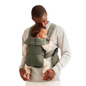 image:imageBabyBjrn Baby Carrier Mini Black Woven  Newborn Carrier 725 lbs Ergonomic EasytoUseDark Green