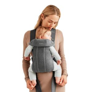 image:imageBabyBjrn Baby Carrier Mini Black Woven  Newborn Carrier 725 lbs Ergonomic EasytoUseDark gray