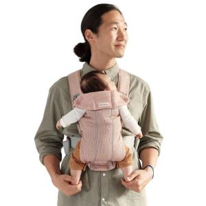 image:imageBabyBjrn Baby Carrier Mini Black Woven  Newborn Carrier 725 lbs Ergonomic EasytoUseDusty Pink