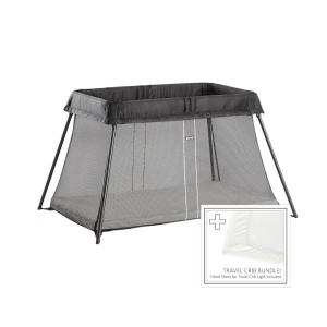 image:imageBabyBjrn Travel Crib Light  Fitted Sheet BlackBlack