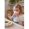 image:imageBabyBjorn Dinnerware Set 8 pcs Powder Blue Includes PlateDishwasher Safe Toddler Feeding Set for selfFeeding or weaningGray
