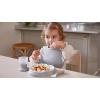 image:imageBabyBjrn Baby Dinner Set 5 pc Gray  Includes Baby Bib Baby Plate Baby Fork Baby Spoon and Baby Cup  Dishwasher Safe  Toddler Feeding Set for selfFeeding or Babyled weaningGray