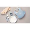 image:imageBabyBjrn Baby Dinner Set 5 pc Gray  Includes Baby Bib Baby Plate Baby Fork Baby Spoon and Baby Cup  Dishwasher Safe  Toddler Feeding Set for selfFeeding or Babyled weaningPowder Blue