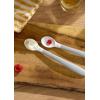 image:imageBabyBjrn Feeding Spoon 2Pack Powder Pink Includes Baby Plate Baby Fork Baby Spoon and Baby Cup Dishwasher Safe Toddler Feeding Set for selfFeeding or Babyled WeaningGray