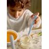 image:imageBabyBjrn Feeding Spoon 2Pack Powder Pink Includes Baby Plate Baby Fork Baby Spoon and Baby Cup Dishwasher Safe Toddler Feeding Set for selfFeeding or Babyled WeaningPowder Blue