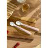 image:imageBabyBjrn Feeding Spoon 2Pack Powder Pink Includes Baby Plate Baby Fork Baby Spoon and Baby Cup Dishwasher Safe Toddler Feeding Set for selfFeeding or Babyled WeaningPowder Pink