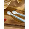 image:imageBabyBjrn Feeding Spoon 2Pack Powder Pink Includes Baby Plate Baby Fork Baby Spoon and Baby Cup Dishwasher Safe Toddler Feeding Set for selfFeeding or Babyled WeaningPowder Blue