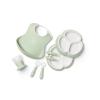 image:imageBabyBjorn Dinnerware Set 8 pcs Powder Blue Includes PlateDishwasher Safe Toddler Feeding Set for selfFeeding or weaningPowder Green