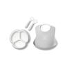 image:imageBabyBjrn Mealtime Set 4 pc Gray  Includes Plate Fork Spoon and Cup  Dishwasher Safe  Toddler feeding set for selffeeding or led weaningGray