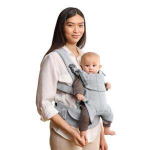 image:imageBabyBjrn Baby Carrier Harmony Anthracite 3D Mesh  3in1 Ergonomic Baby Carrier Newborn Facingin OutwardFacing and Back Carrying Positions Supported 740 lbs Newborn to ToddlerLight gray