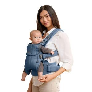 image:imageBabyBjrn Baby Carrier Harmony Anthracite 3D Mesh  3in1 Ergonomic Baby Carrier Newborn Facingin OutwardFacing and Back Carrying Positions Supported 740 lbs Newborn to ToddlerBlue