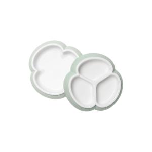 image:imageBabyBjrn Baby Plate Set 2 Pack GrayPowder Green