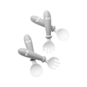 image:imageBabyBjrn Baby Spoon and Fork 4 pcs Powder GreenGray
