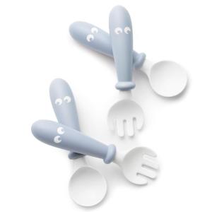 image:imageBabyBjrn Baby Spoon and Fork 4 pcs Powder GreenPowder Blue
