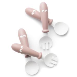 image:imageBabyBjrn Baby Spoon and Fork 4 pcs Powder GreenPowder Pink