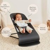 image:imageBabyBjrn Bouncer Balance Soft Cotton BlackDark Gray  2in1 Adjustable Baby Bouncer Seat and Toddler Chair Newborn to Toddler 829 lbs 4 Positions Lightweight amp PortableDark GrayGray
