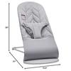 image:imageBabyBjrn Bouncer Bliss Cotton Black  2in1 Adjustable Baby Bouncer Seat and Toddler Chair Newborn to Toddler 829 lbs 4 Positions Lightweight amp PortableLight Gray