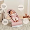 image:imageBabyBjrn Bouncer Bliss Cotton Black  2in1 Adjustable Baby Bouncer Seat and Toddler Chair Newborn to Toddler 829 lbs 4 Positions Lightweight amp PortableDusty Pink