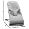 image:imageBabyBjrn Bouncer Bliss Cotton Black  2in1 Adjustable Baby Bouncer Seat and Toddler Chair Newborn to Toddler 829 lbs 4 Positions Lightweight amp PortableLight Gray