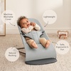 image:imageBabyBjrn Bouncer Bliss Cotton Black  2in1 Adjustable Baby Bouncer Seat and Toddler Chair Newborn to Toddler 829 lbs 4 Positions Lightweight amp PortableLight Gray