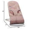 image:imageBabyBjrn Bouncer Bliss Cotton Black  2in1 Adjustable Baby Bouncer Seat and Toddler Chair Newborn to Toddler 829 lbs 4 Positions Lightweight amp PortableDusty Pink