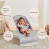 image:imageBabyBjrn Bouncer Bliss Cotton Black  2in1 Adjustable Baby Bouncer Seat and Toddler Chair Newborn to Toddler 829 lbs 4 Positions Lightweight amp PortableLight Gray