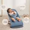 image:imageBabyBjrn Bouncer Bliss Cotton Black  2in1 Adjustable Baby Bouncer Seat and Toddler Chair Newborn to Toddler 829 lbs 4 Positions Lightweight amp PortableBlue