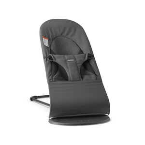 image:imageBabyBjrn Bouncer Balance Soft Cotton BlackDark Gray  2in1 Adjustable Baby Bouncer Seat and Toddler Chair Newborn to Toddler 829 lbs 4 Positions Lightweight amp PortableDark Gray