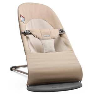 image:imageBabyBjrn Bouncer Balance Soft Cotton BlackDark Gray  2in1 Adjustable Baby Bouncer Seat and Toddler Chair Newborn to Toddler 829 lbs 4 Positions Lightweight amp PortableKhakiBeige