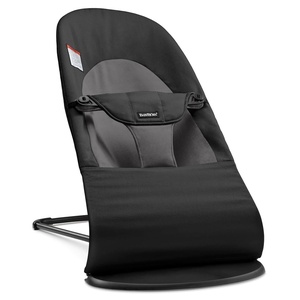 image:imageBabyBjrn Bouncer Balance Soft Cotton BlackDark Gray  2in1 Adjustable Baby Bouncer Seat and Toddler Chair Newborn to Toddler 829 lbs 4 Positions Lightweight amp PortableBlackDark Gray