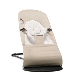 image:imageBabyBjrn Bouncer Balance Soft Cotton BlackDark Gray  2in1 Adjustable Baby Bouncer Seat and Toddler Chair Newborn to Toddler 829 lbs 4 Positions Lightweight amp PortableBeigeGray