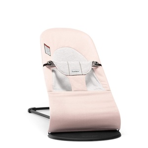 image:imageBabyBjrn Bouncer Balance Soft Cotton BlackDark Gray  2in1 Adjustable Baby Bouncer Seat and Toddler Chair Newborn to Toddler 829 lbs 4 Positions Lightweight amp PortableLight PinkGray