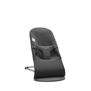 image:imageBabyBjrn Bouncer Bliss Cotton Black  2in1 Adjustable Baby Bouncer Seat and Toddler Chair Newborn to Toddler 829 lbs 4 Positions Lightweight amp PortableCharcoal Gray