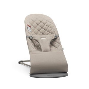 image:imageBabyBjrn Bouncer Bliss Cotton Black  2in1 Adjustable Baby Bouncer Seat and Toddler Chair Newborn to Toddler 829 lbs 4 Positions Lightweight amp PortableSand Gray