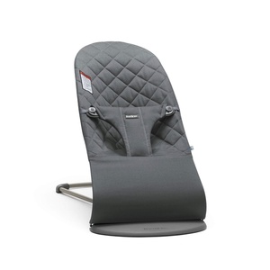 image:imageBabyBjrn Bouncer Bliss Cotton Black  2in1 Adjustable Baby Bouncer Seat and Toddler Chair Newborn to Toddler 829 lbs 4 Positions Lightweight amp PortableAnthracite